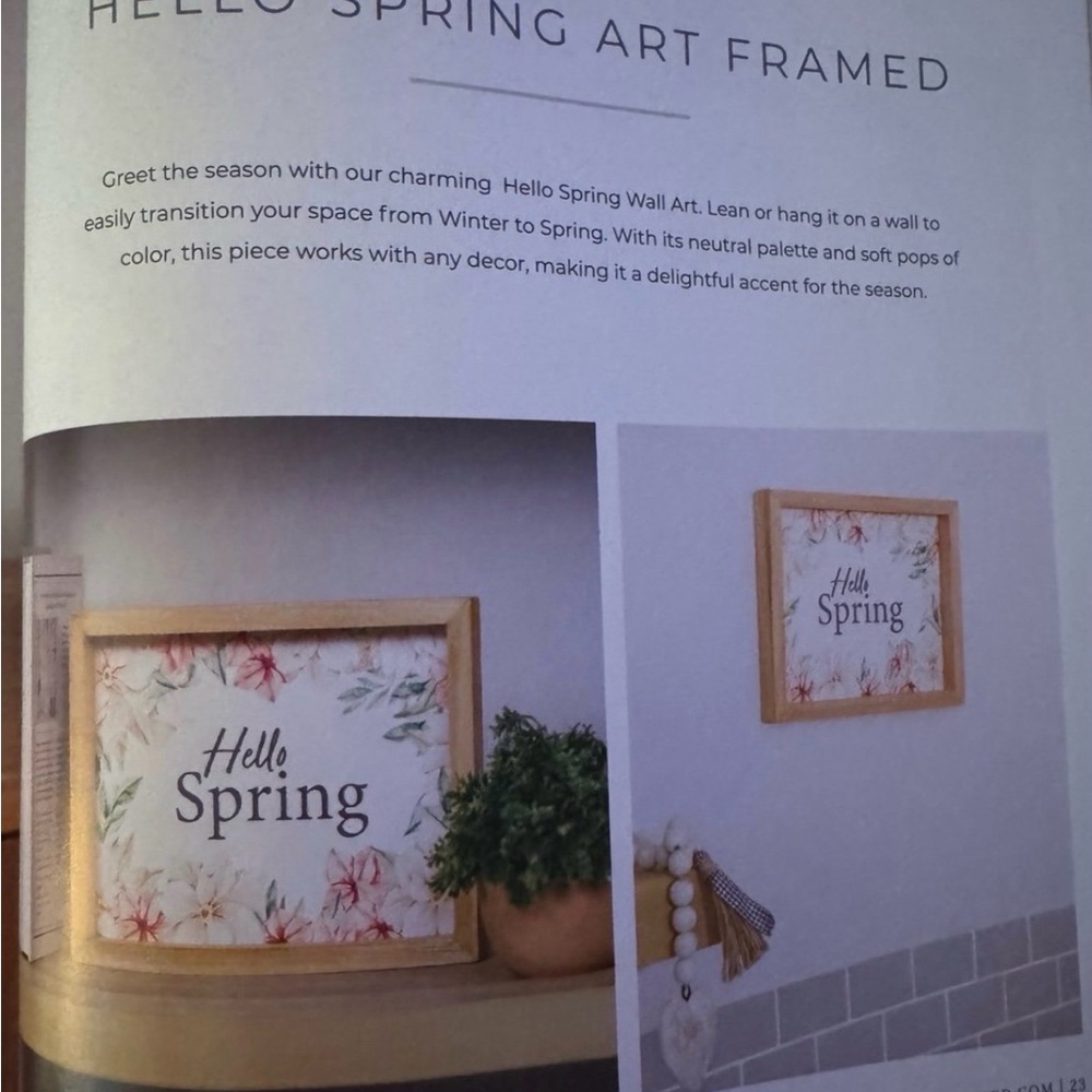 Hello Spring Framed Art - Picture 4 of 4